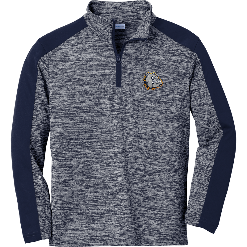 Chelsea Bulldogs Youth PosiCharge Electric Heather Colorblock 1/4-Zip Pullover